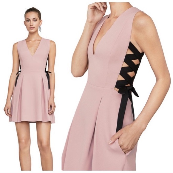 bcbg kalie lace up dress